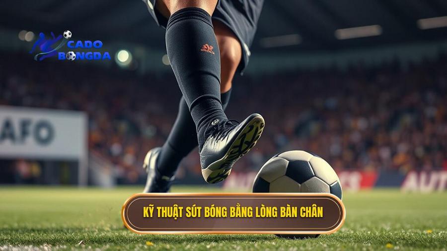 1. Kỹ thuật sút bóng bằng lòng bàn chân